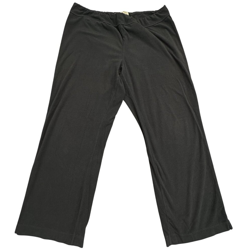 Gander Mountain Womens  Size 2X Fleece Pants Black Drawstring Waist Lounge Pants - Picture 2 of 13